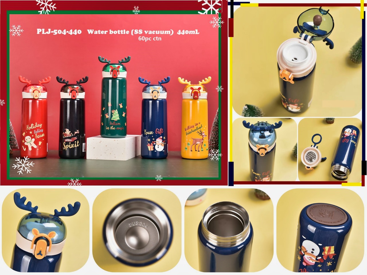 Stainless Steel Vacuum Water Bottle Random design 