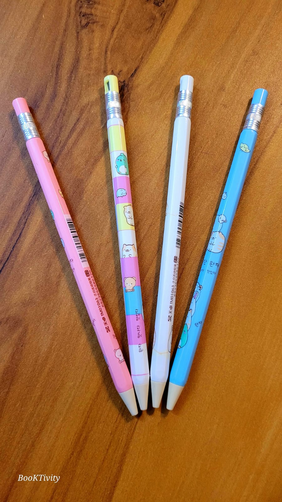 Cartoon Mechanical Pencils with Sharpner set of 4