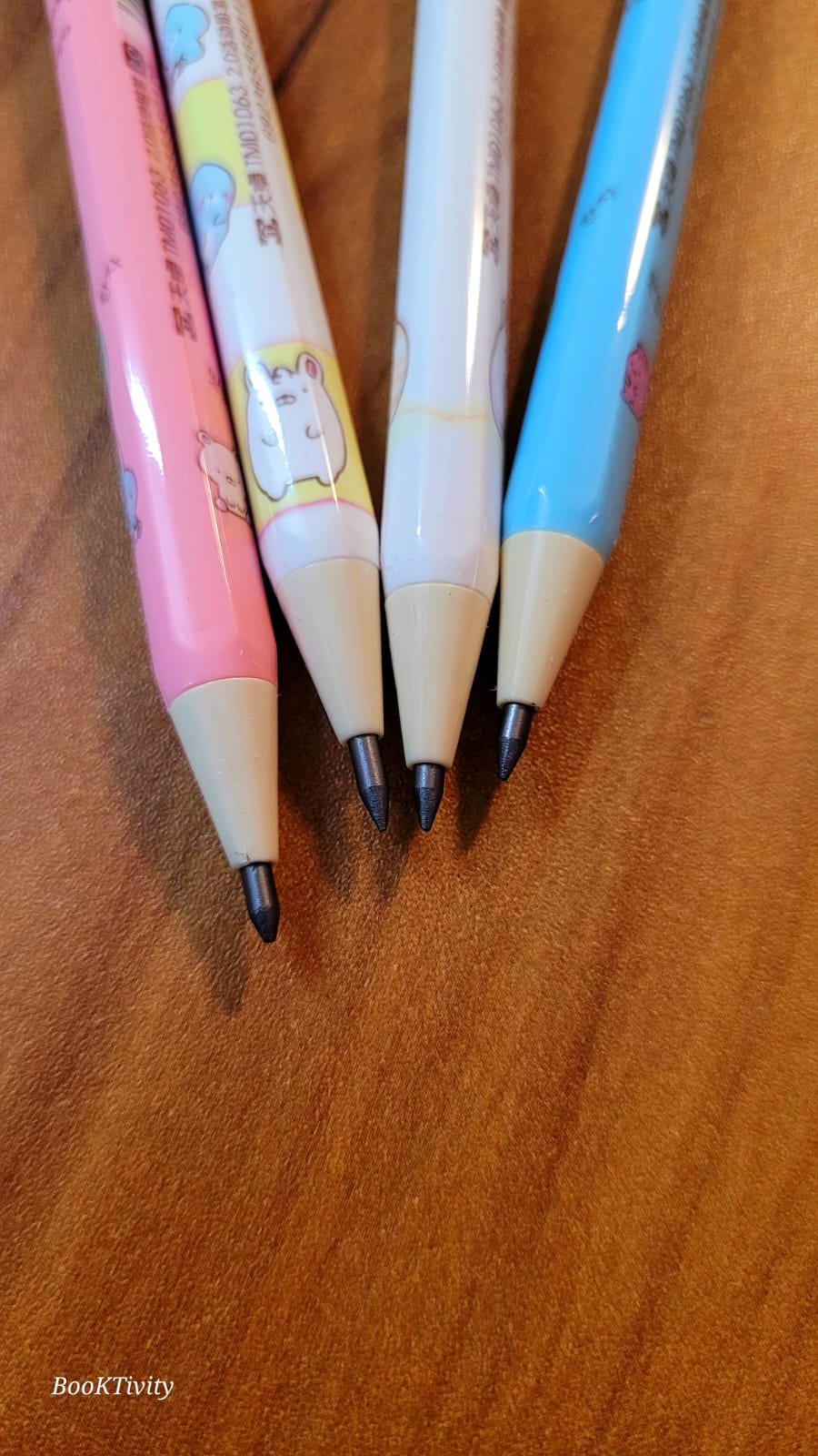 Cartoon Mechanical Pencils with Sharpner set of 4