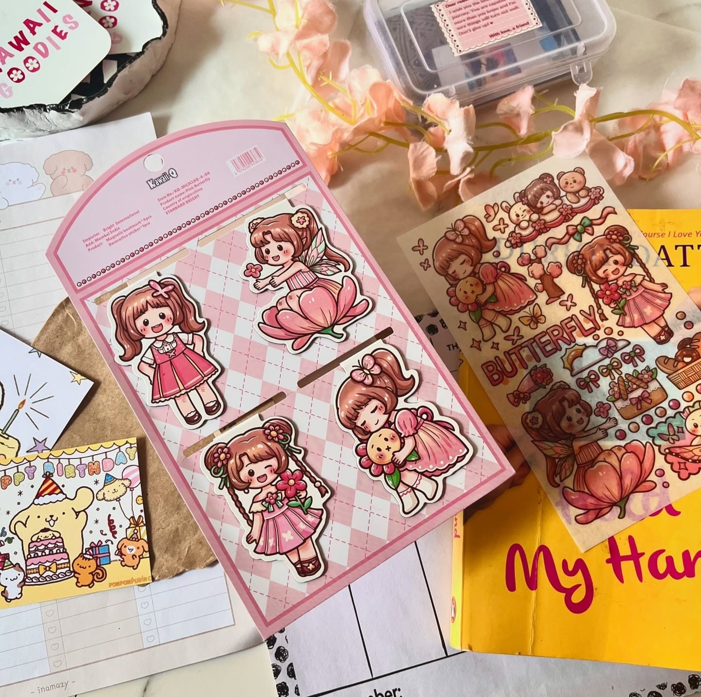 Mango Jam Magnetic Bookmarks with Stickers set