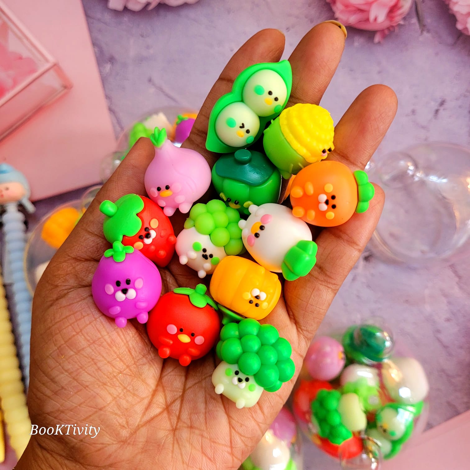 3D Erasers, Cute Veggies very sturdy won't break even after rubbing 