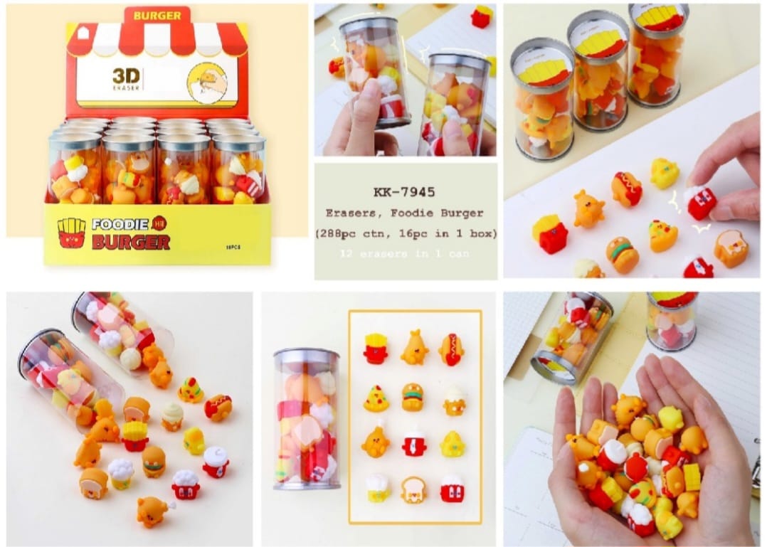Foodie Burger 3D Erasers