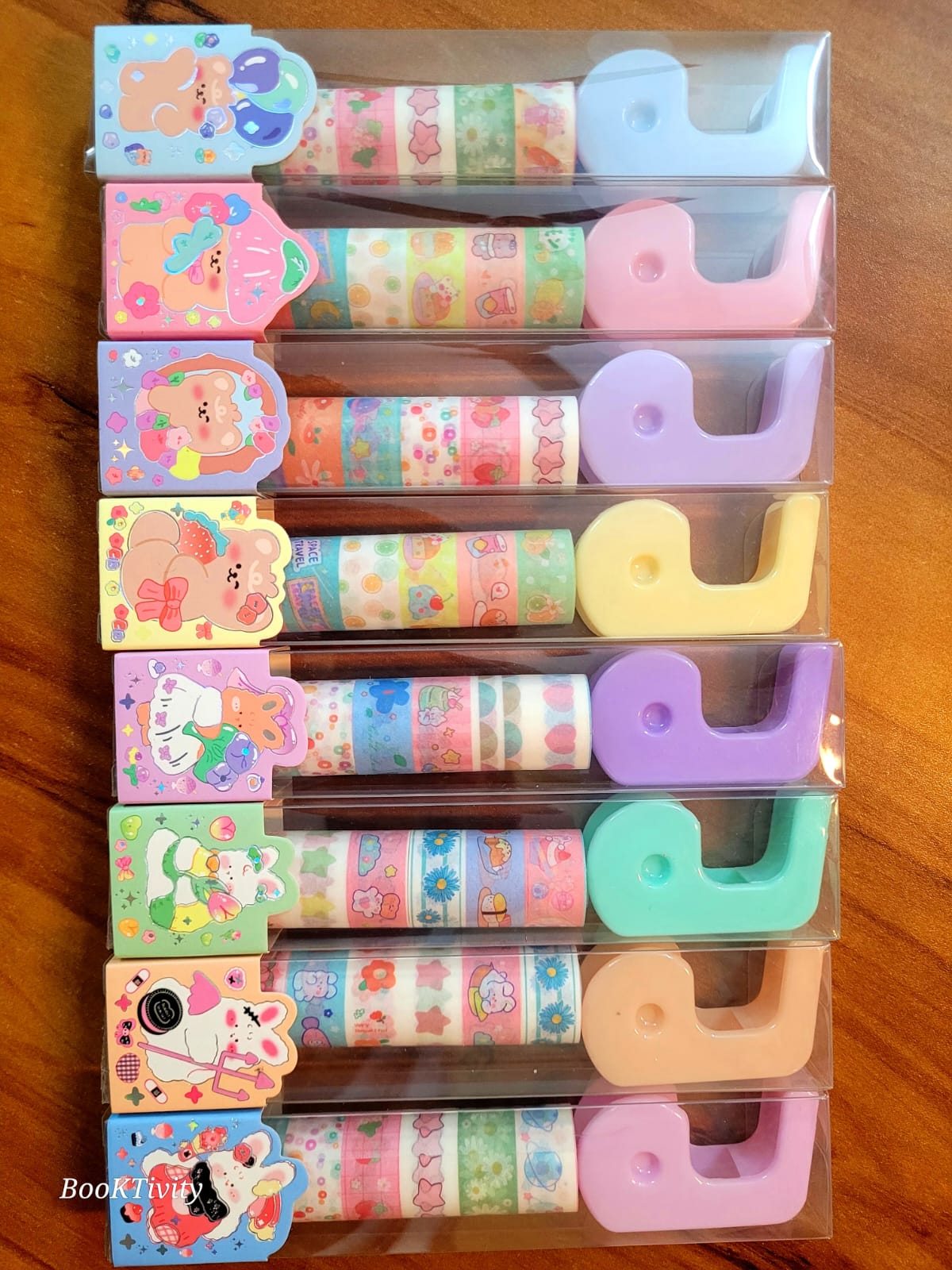 Colorful Washi Tape Set with cutter