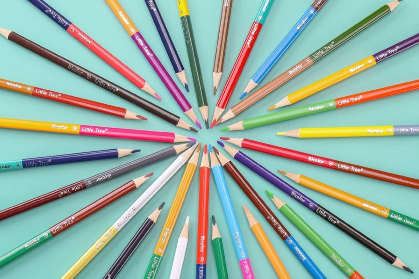 Bicolour Series Colour Pencils 12 in 1 , 24 colour pencil. 