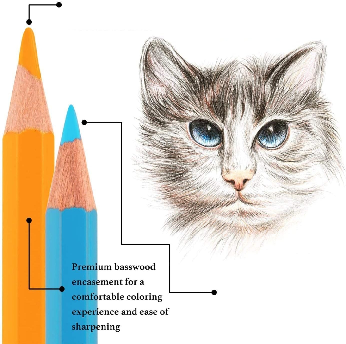 Bicolour Series Colour Pencils 12 in 1 , 24 colour pencil. 