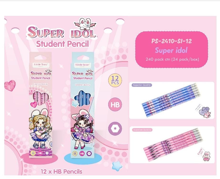 Super Idol Student Pencil set of 2