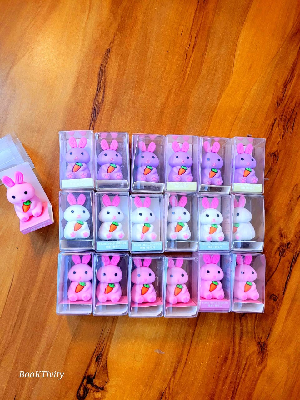 Cute Bunny Erasers sharpner combo set of 4