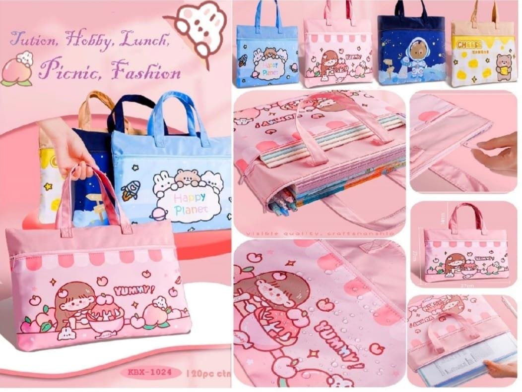 Multi-purpose Cute Cartoon bag for tution shopping travelling one random design
