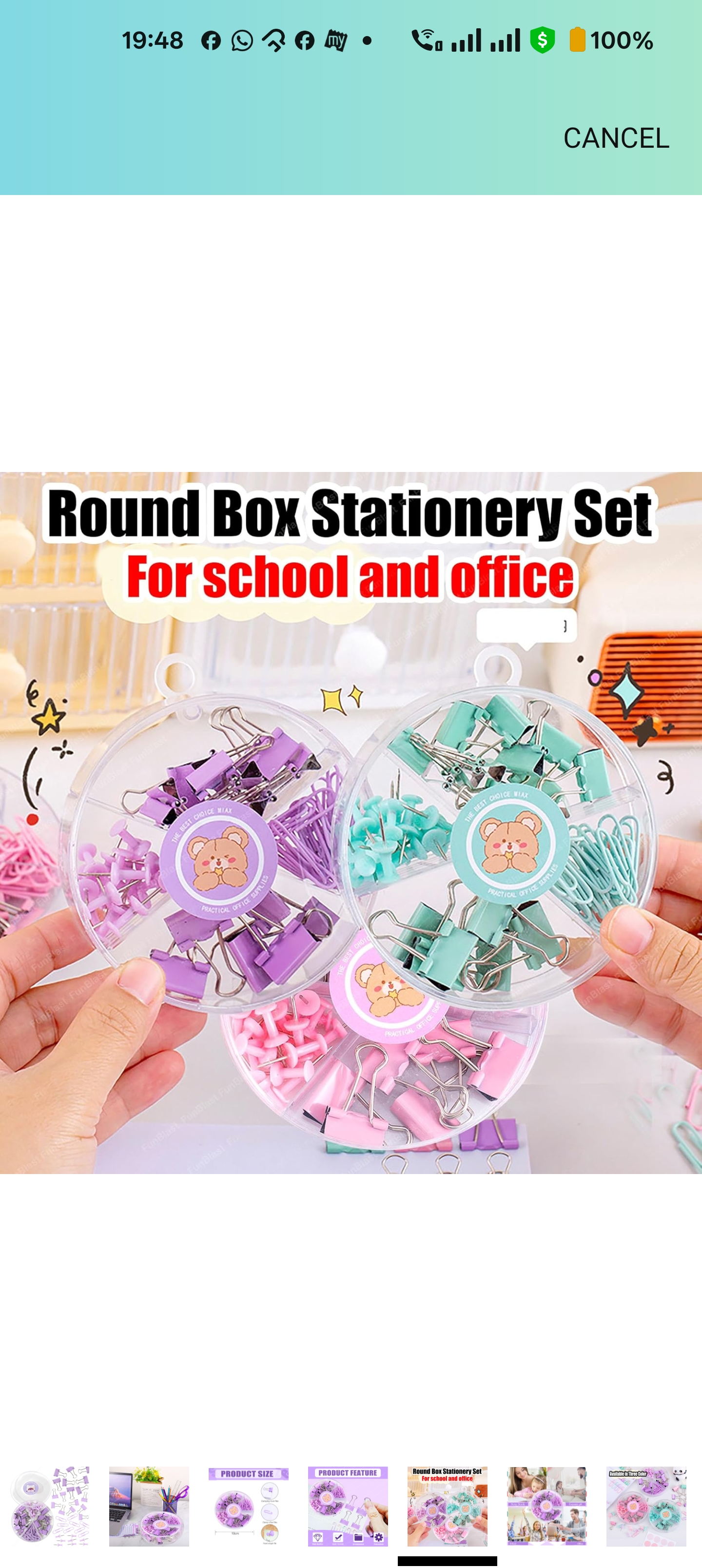 Binder Clips, Push Pins, Paper Clips Combo Set | Large & Small Stationery Kit for Office, School & Home Supplies | Random Colors