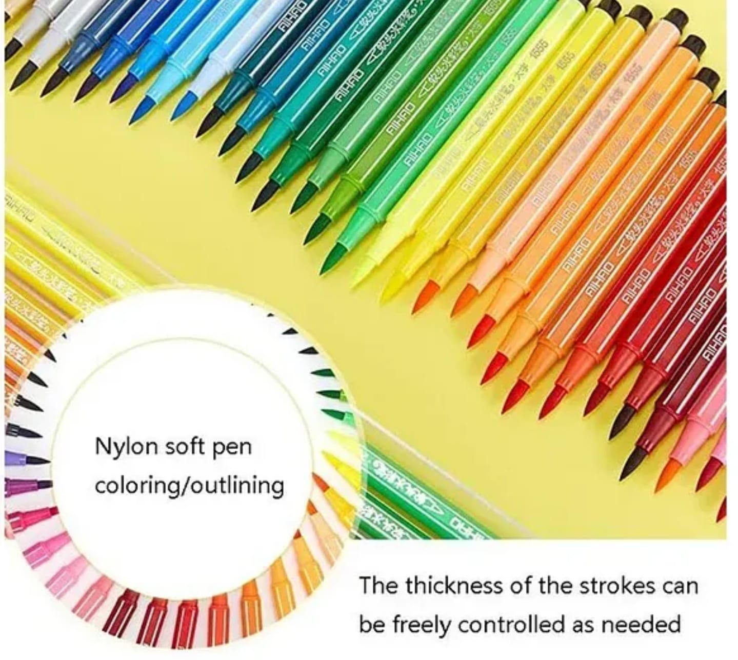 Brush Markers Set of 24 water based non toxic safe for small kids