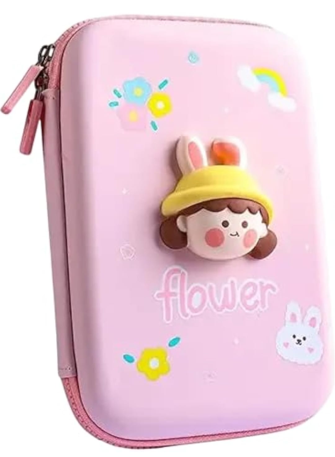 Cute Pink Hard Shell Pencil Case