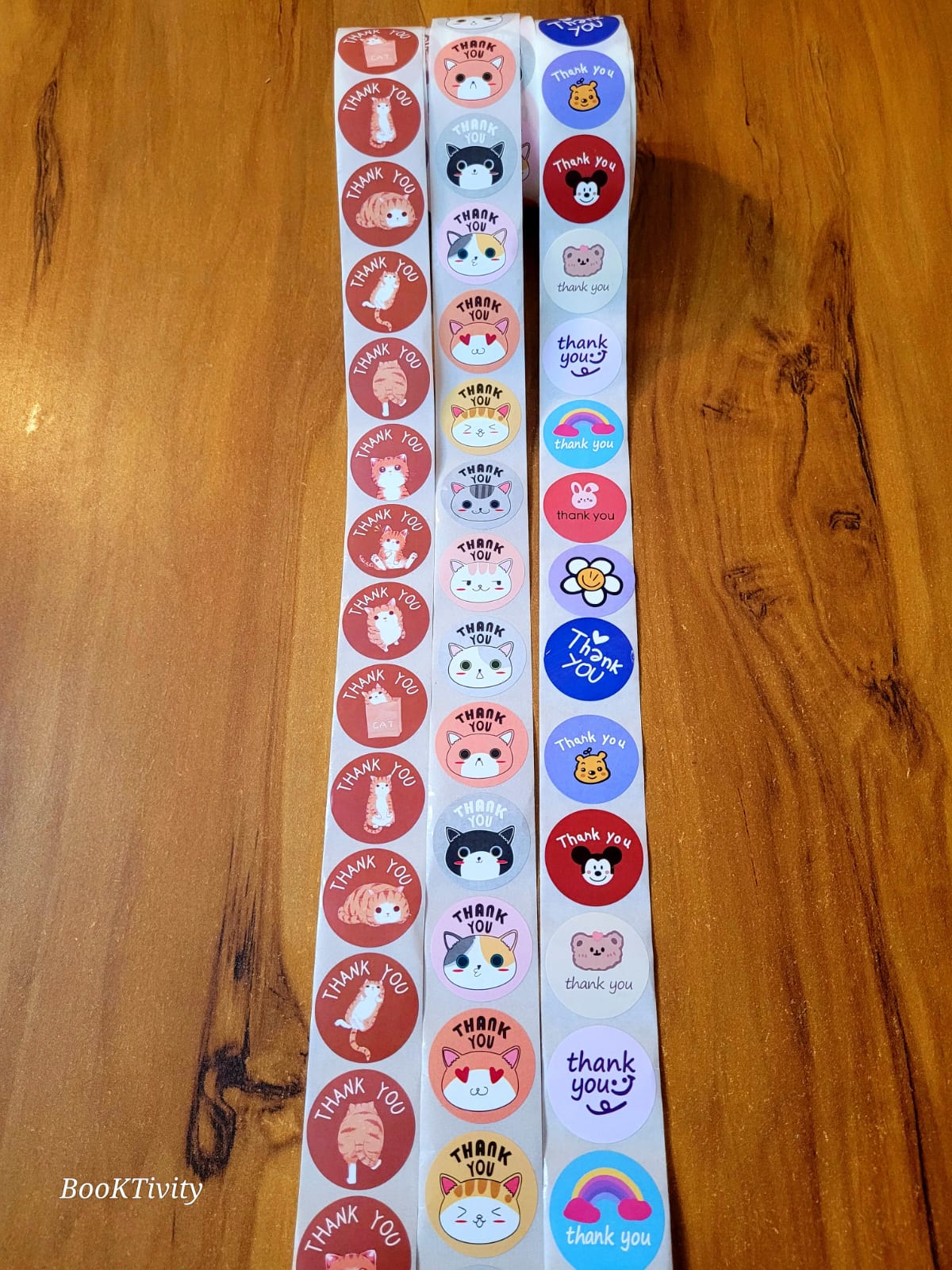 Cute 'Thank You' Sticker Rolls