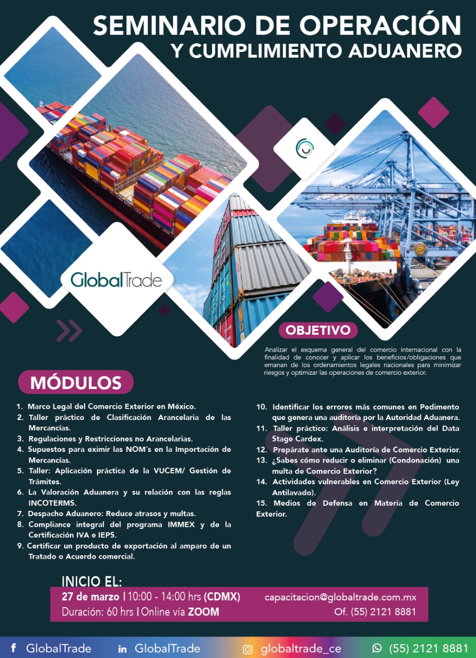 Seminario de Operación y Cumplimiento Aduanero