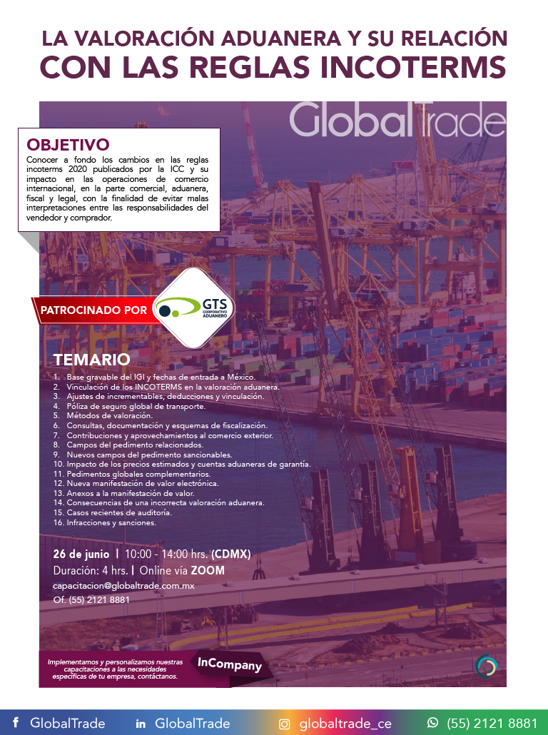 La Valoración Aduanera y su relación con las reglas INCOTERMS
