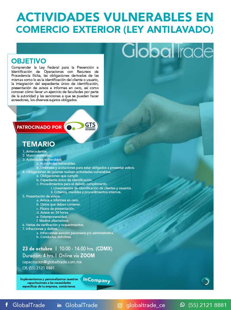 Actividades Vulnerables en Comercio Exterior (Ley Antilavado)