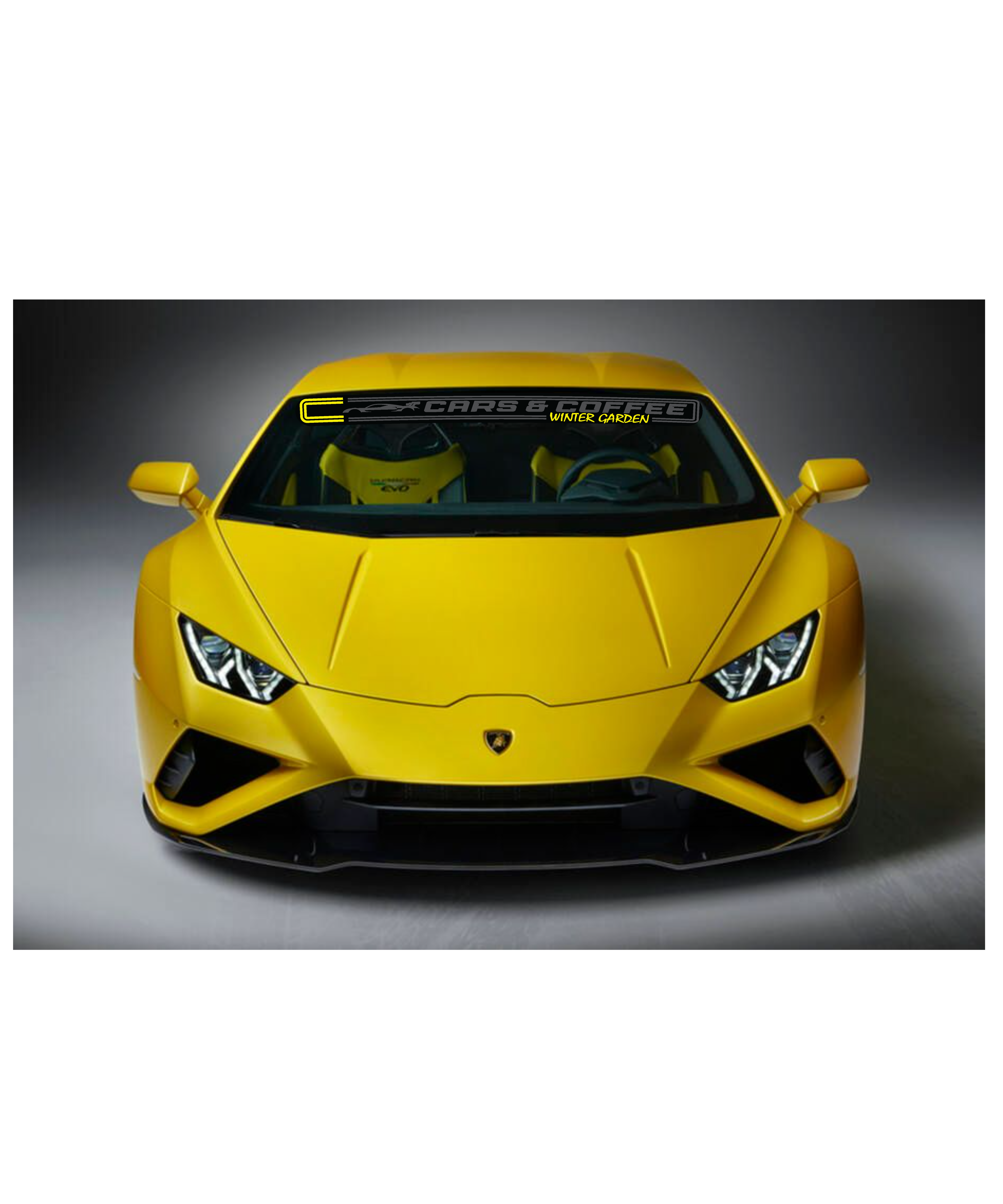 Cars & Coffee Winter Garden Windshield Banner Sticker