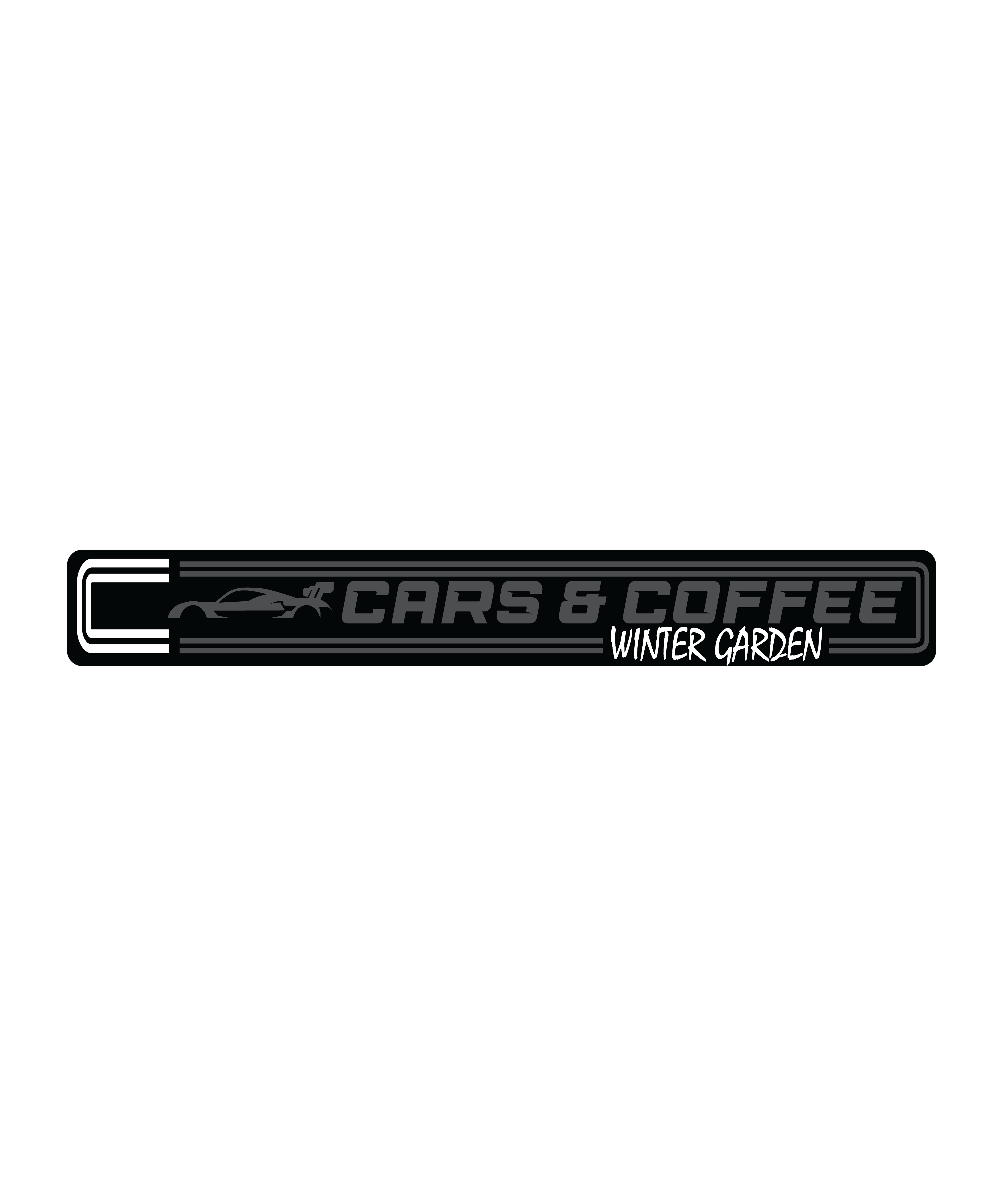 Cars & Coffee Winter Garden Windshield Banner Sticker 