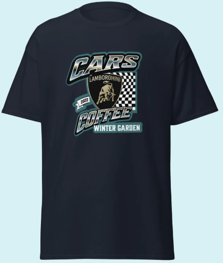 Lamborghini Cars & Coffee Winter Garden T-Shirt (9 Colors Available)