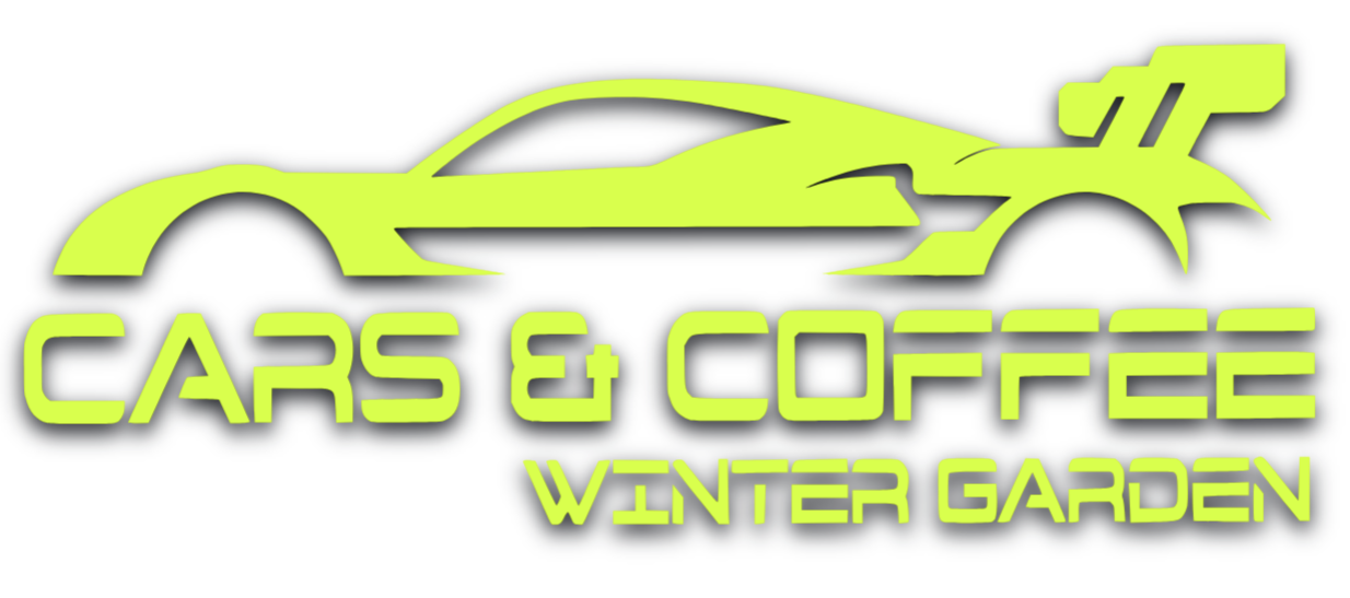 Cars & Coffee Winter Garden Logo Sticker - 12" x 5"