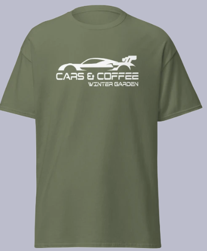 Cars & Coffee Winter Garden T-Shirt (8 Colors Available)