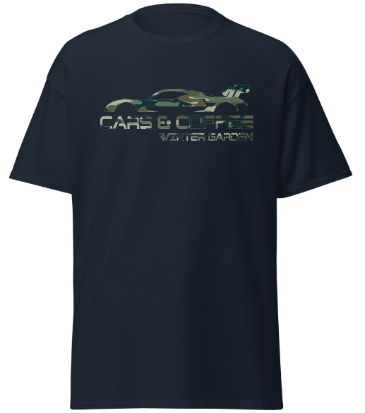 Camo Logo Cars & Coffee Winter Garden T-Shirt (4 Colors Available)