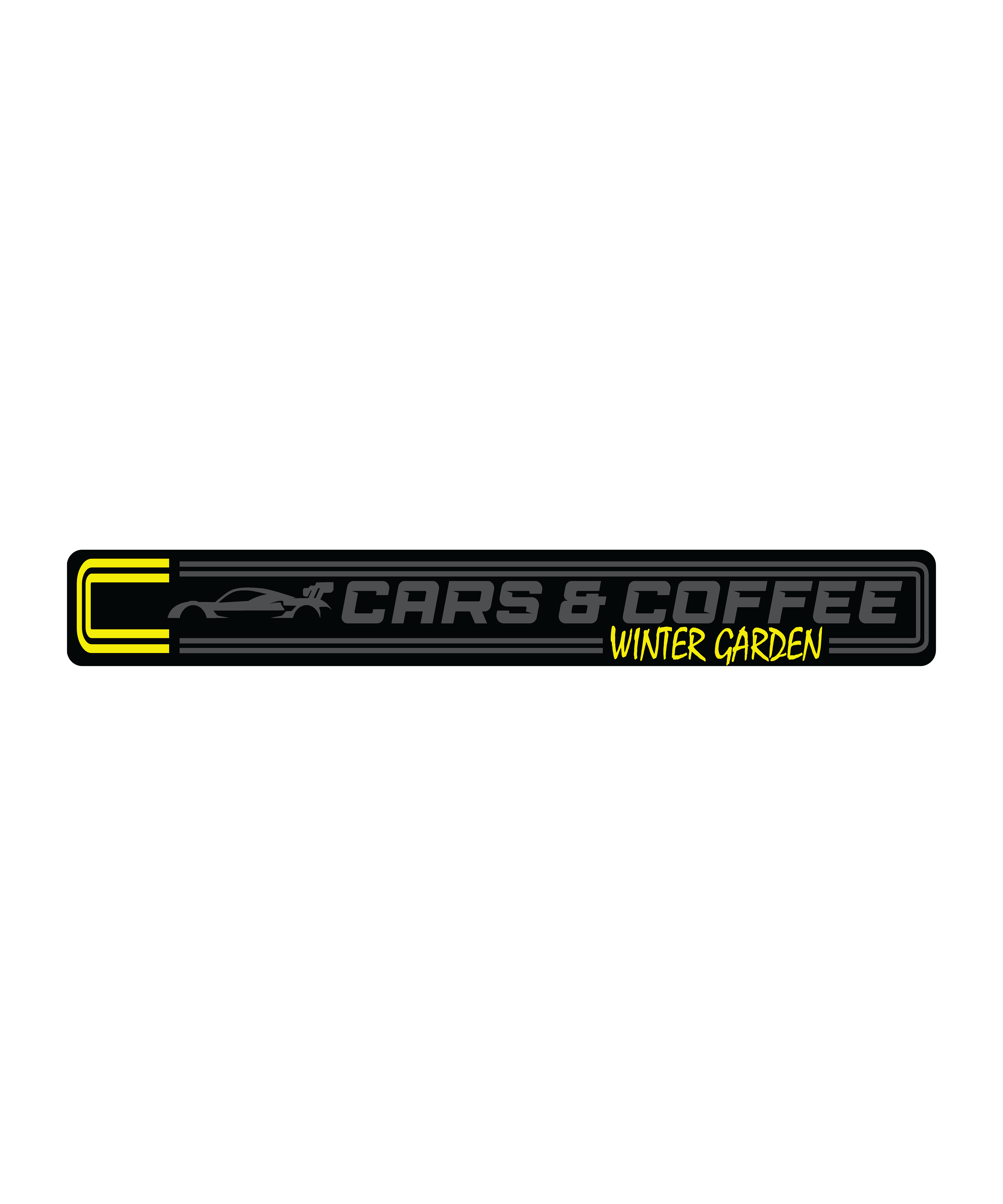 Cars & Coffee Winter Garden Windshield Banner Sticker 