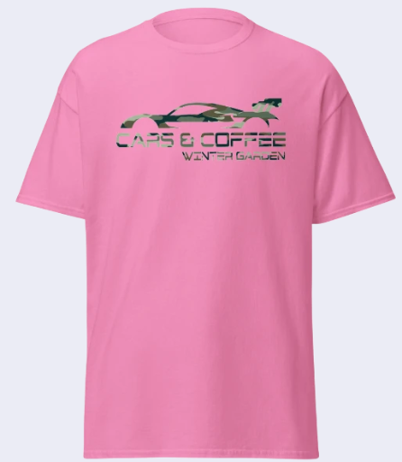 Camo Logo Cars & Coffee Winter Garden T-Shirt (4 Colors Available)