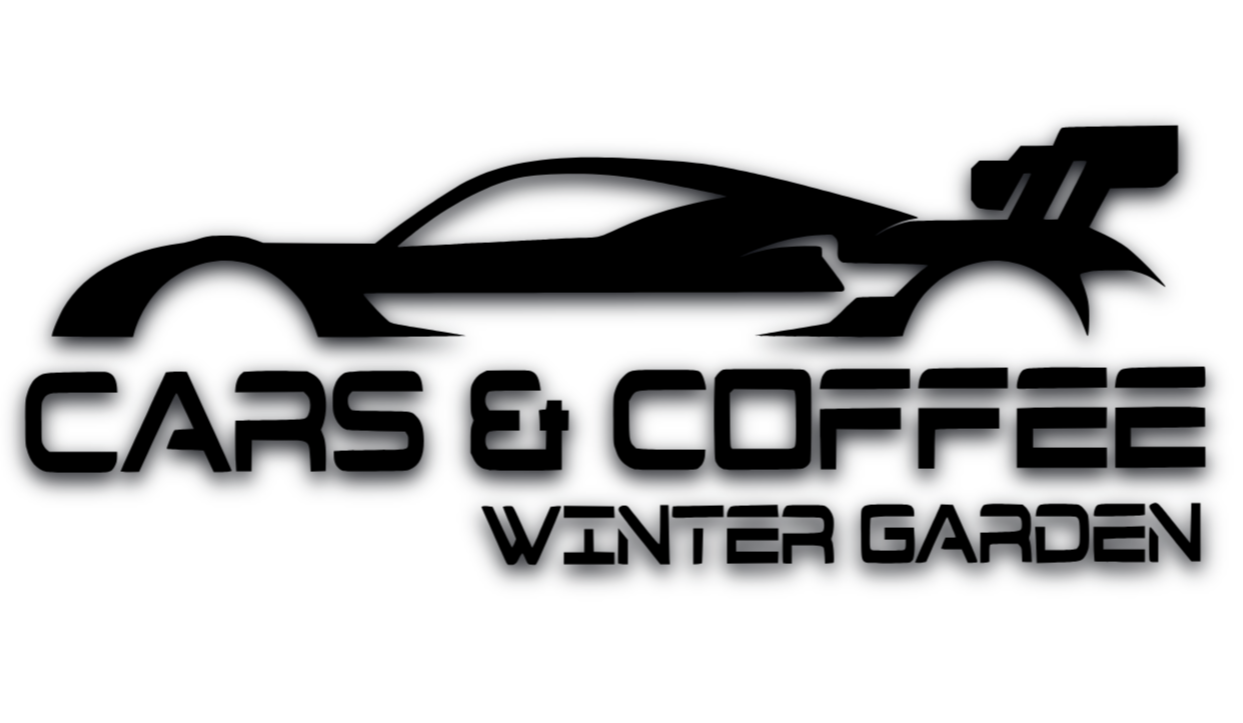 Cars & Coffee Winter Garden Logo Sticker - 12" x 5"