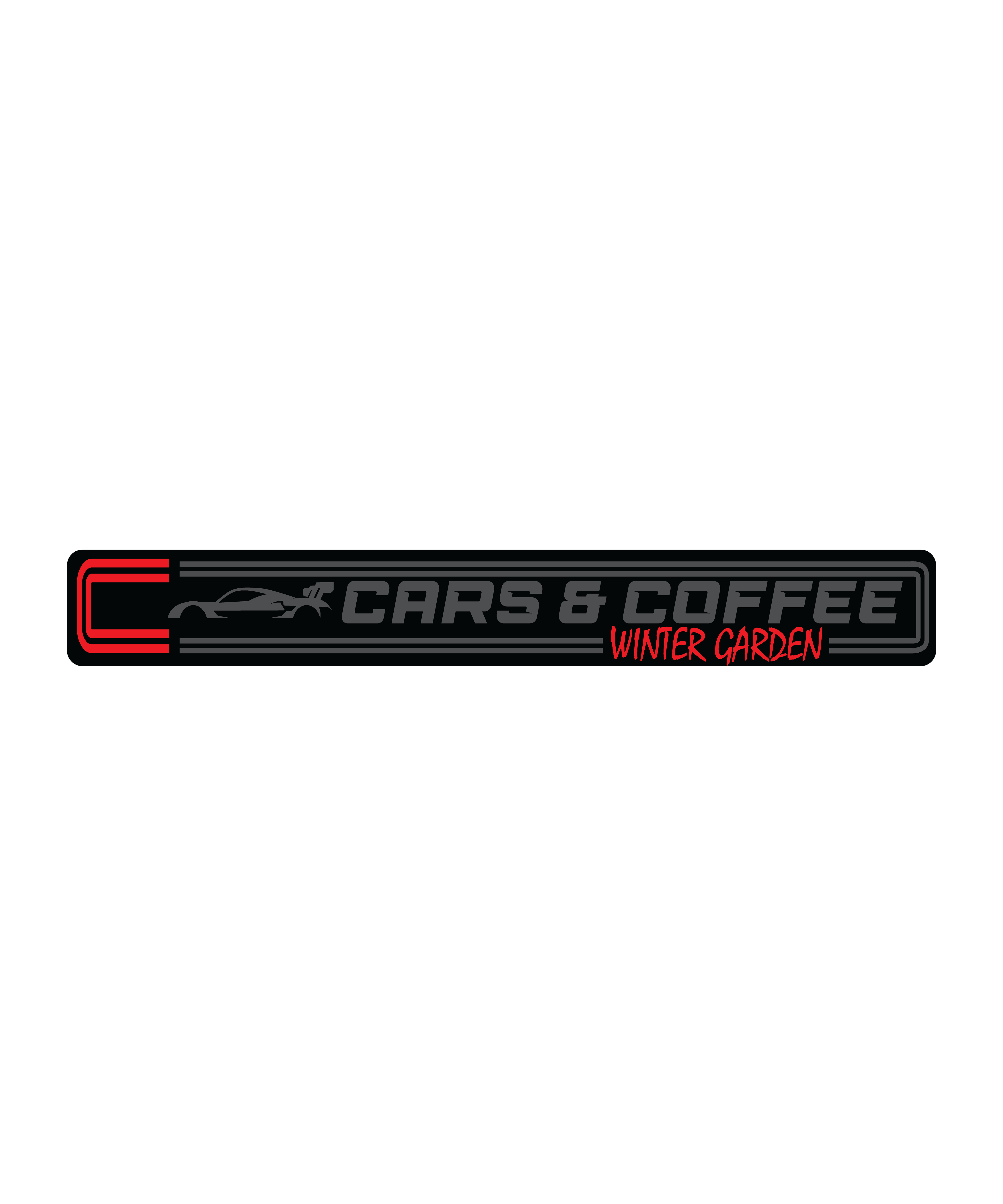 Cars & Coffee Winter Garden Windshield Banner Sticker 