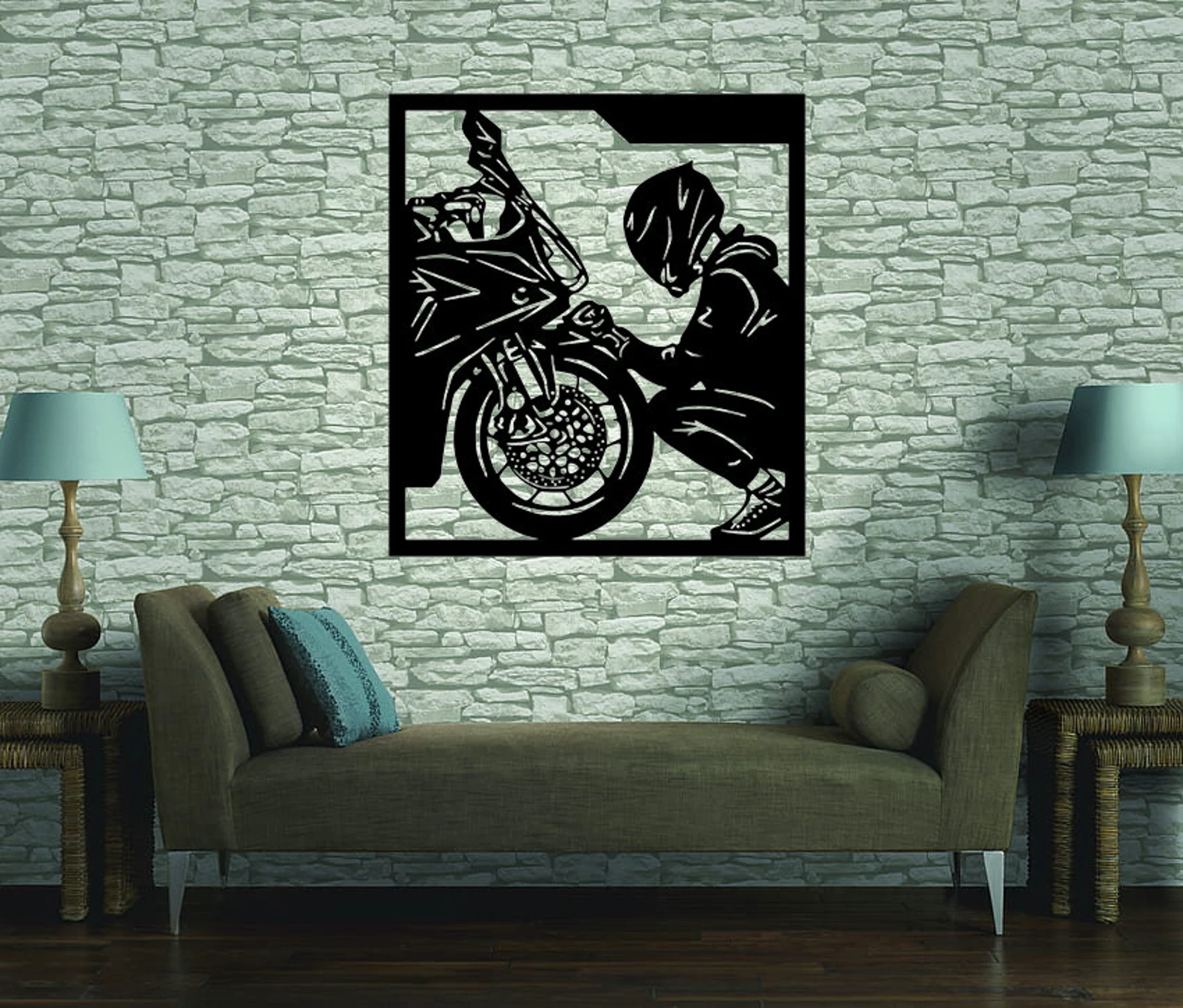 tablou moto face to face, personalizat