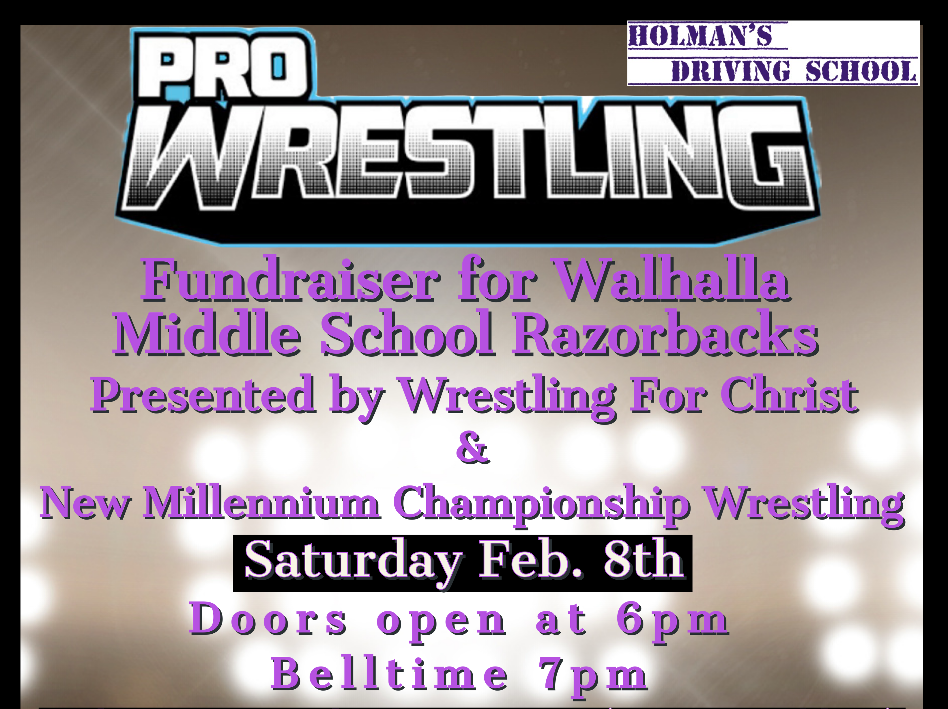 General Amission for Feb 8th at Walhalla Middle School
