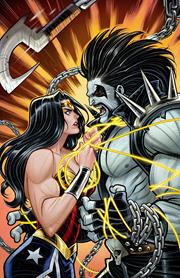 DC K.O. WONDER WOMAN VS LOBO #1 (ONE SHOT) CVR D ELIZABETH TORQUE CARD STOCK VAR