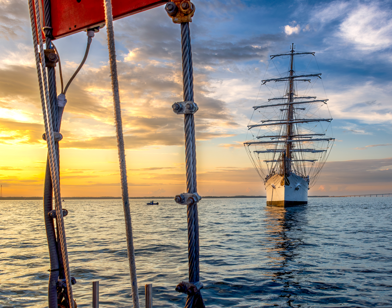 Tall Ship ARA Libertad Waiting to Sail into Baltimore