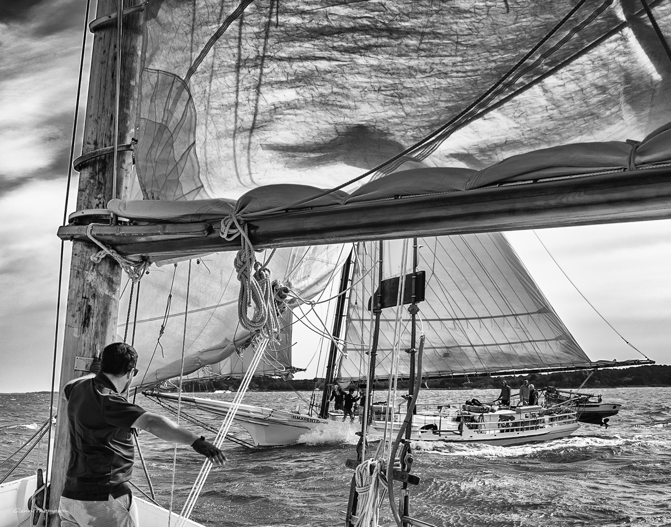 The Skipjack Wilma Lee Trying to Take the Lead 