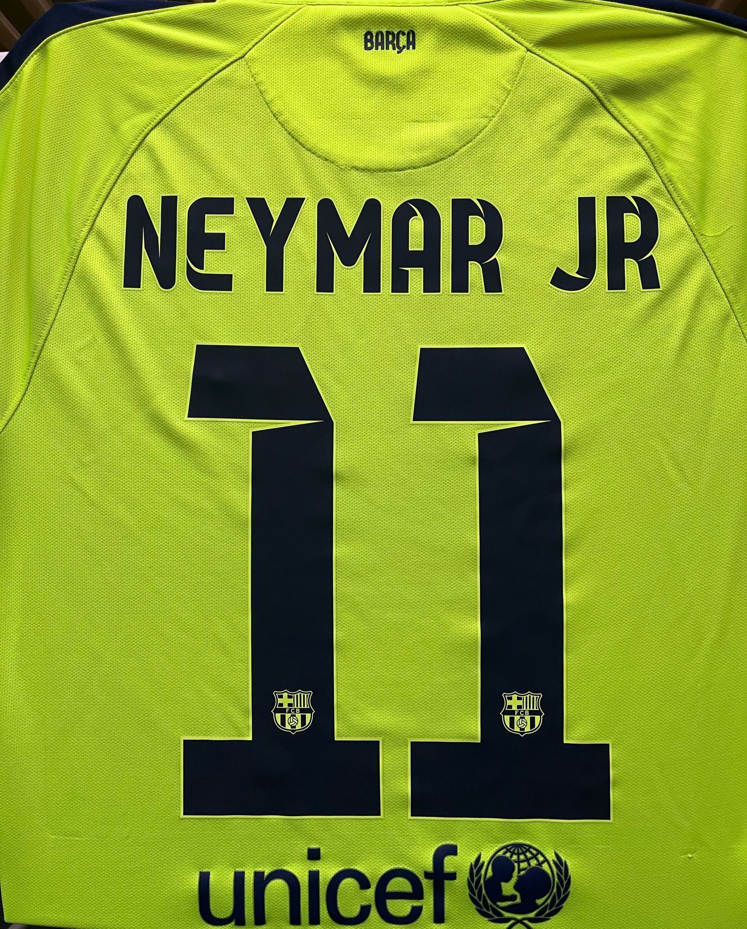 FC Barcelona 2014/2015 away/third name set Neymar JR #11 Reproduction