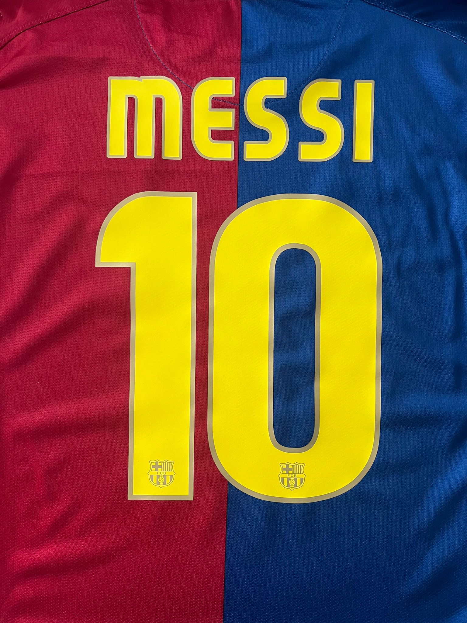 FC Barcelona 2008/2009 home name set Messi #10 Reproduction