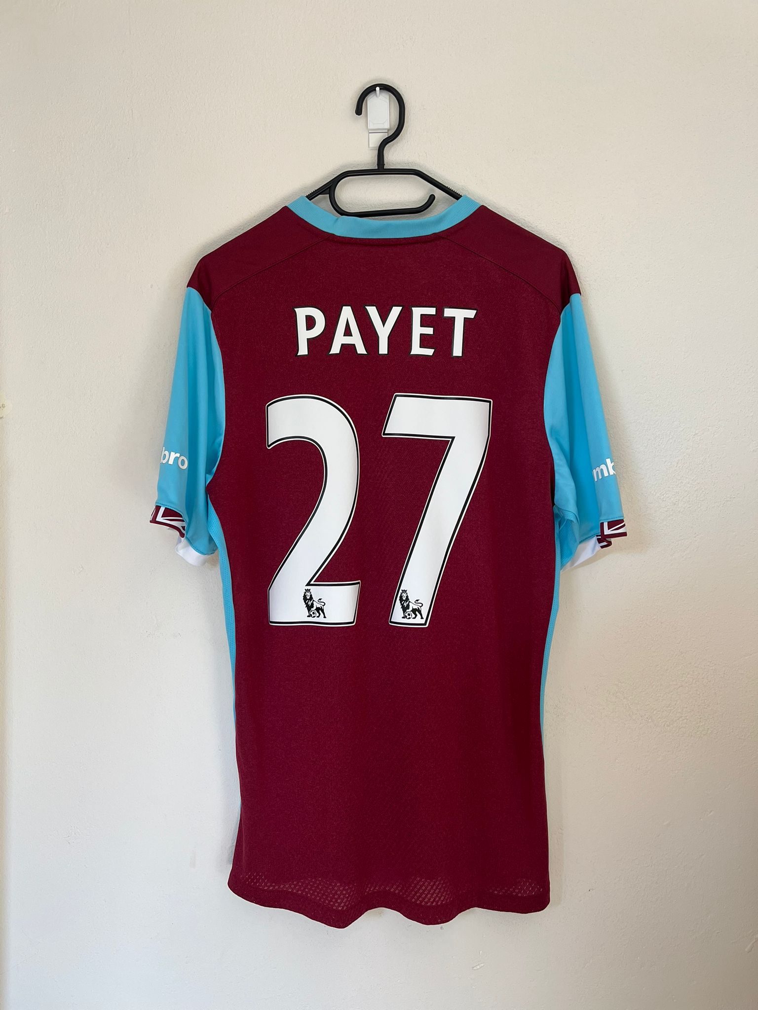 West Ham United 2016/2017 home shirt Payet #27 size L 8/10