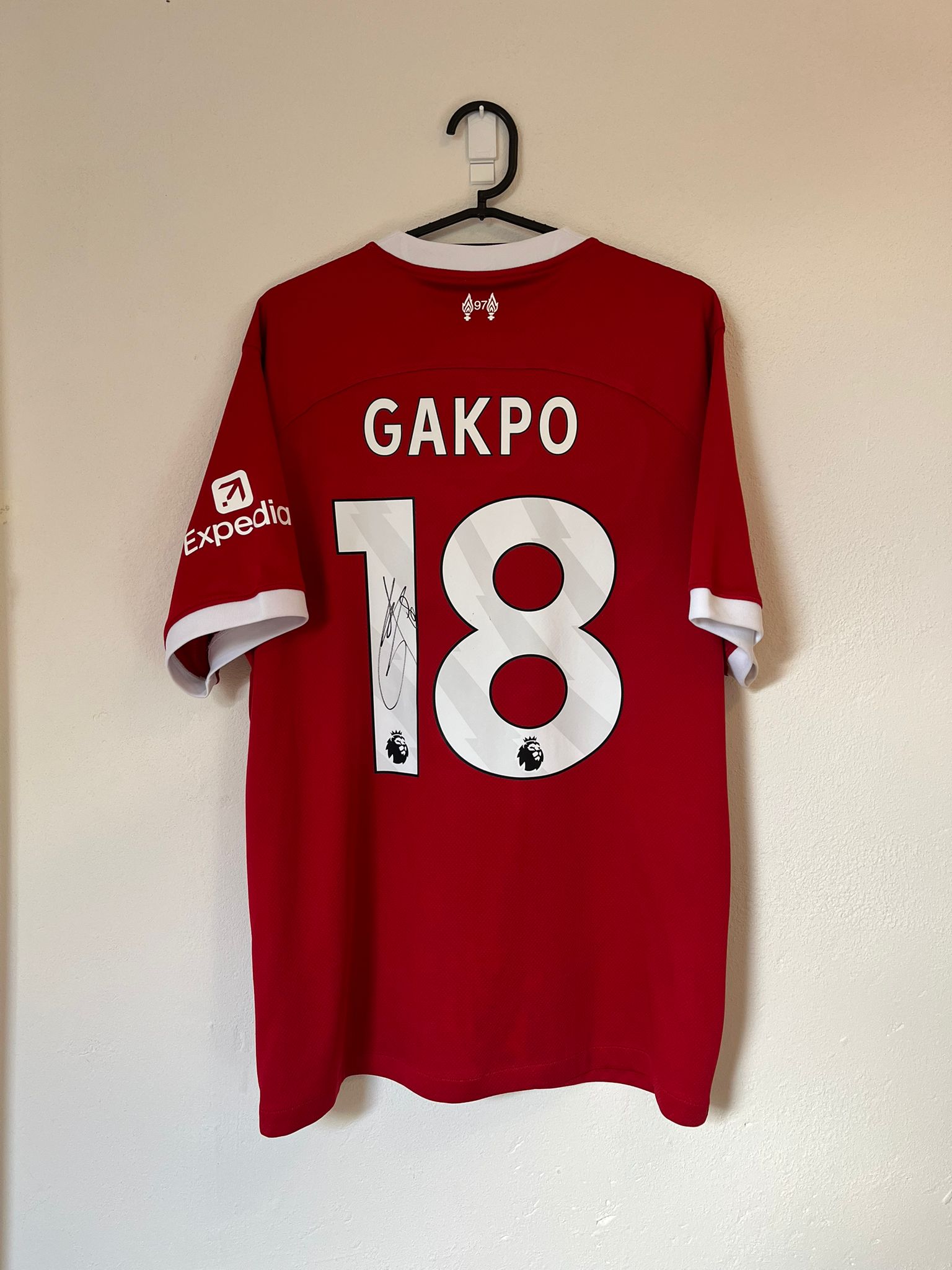 Liverpool 2023/2024 Signed home shirt Gakpo #18 Size L 8.5/10