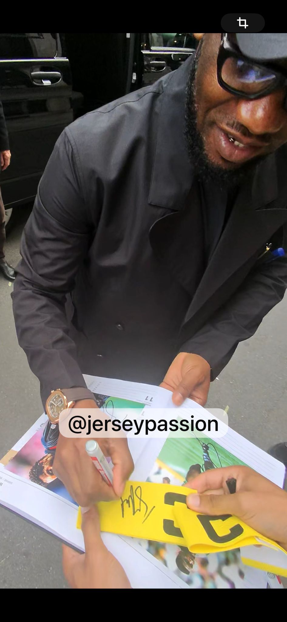 Signed Captain Armband Jay-Jay Okocha PSG