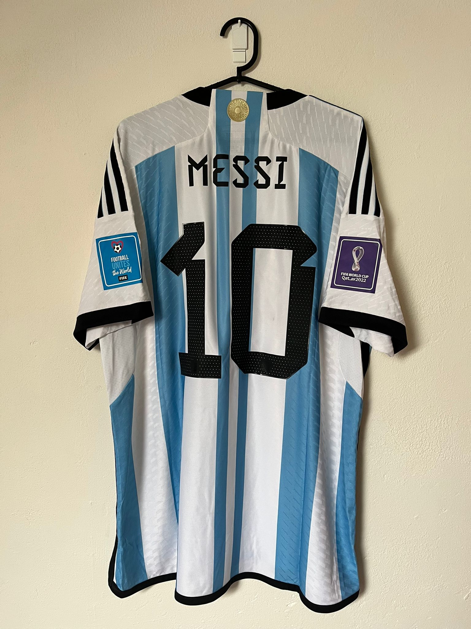 Argentina 2022 Authentic home shirt Messi #10 size XL 10/10