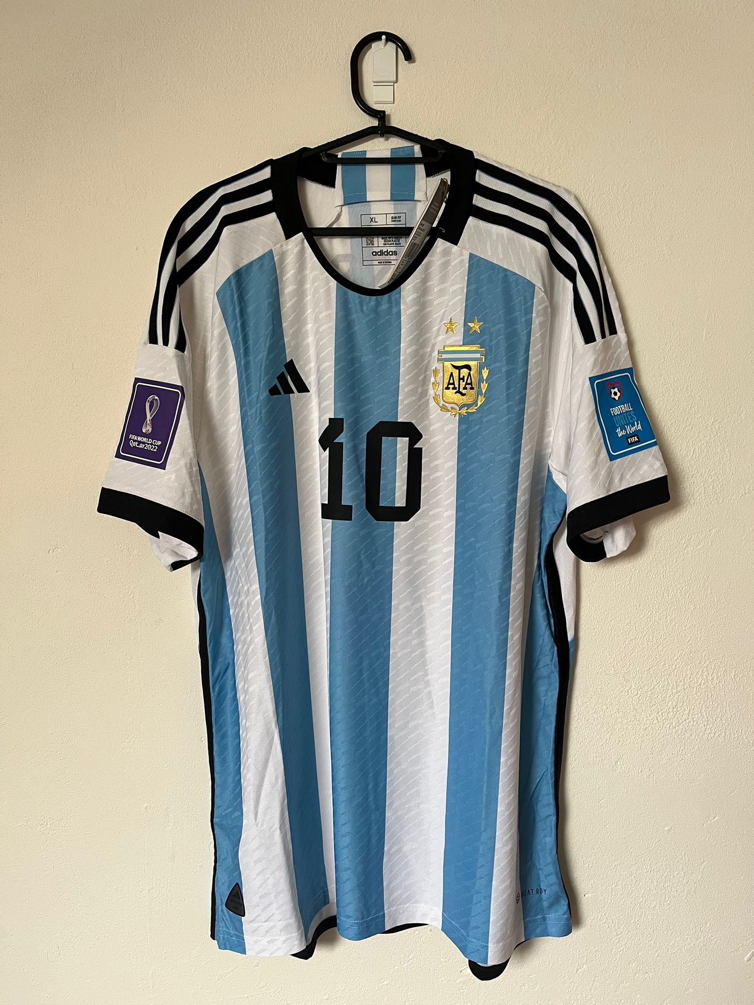 Argentina 2022 Authentic home shirt Messi #10 size XL 10/10