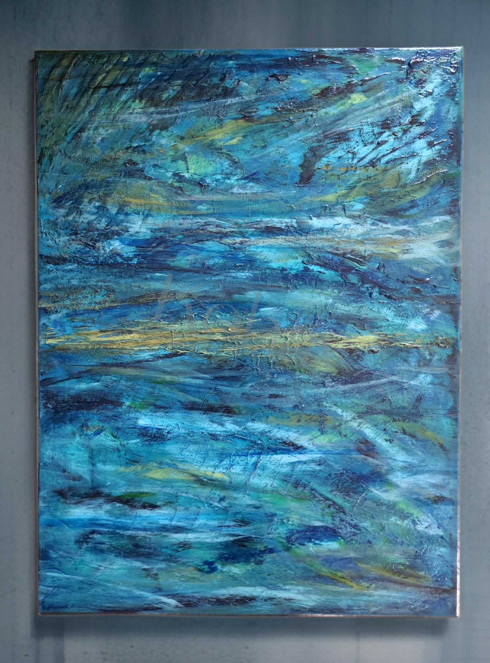 Abstract Blue/Green Painting