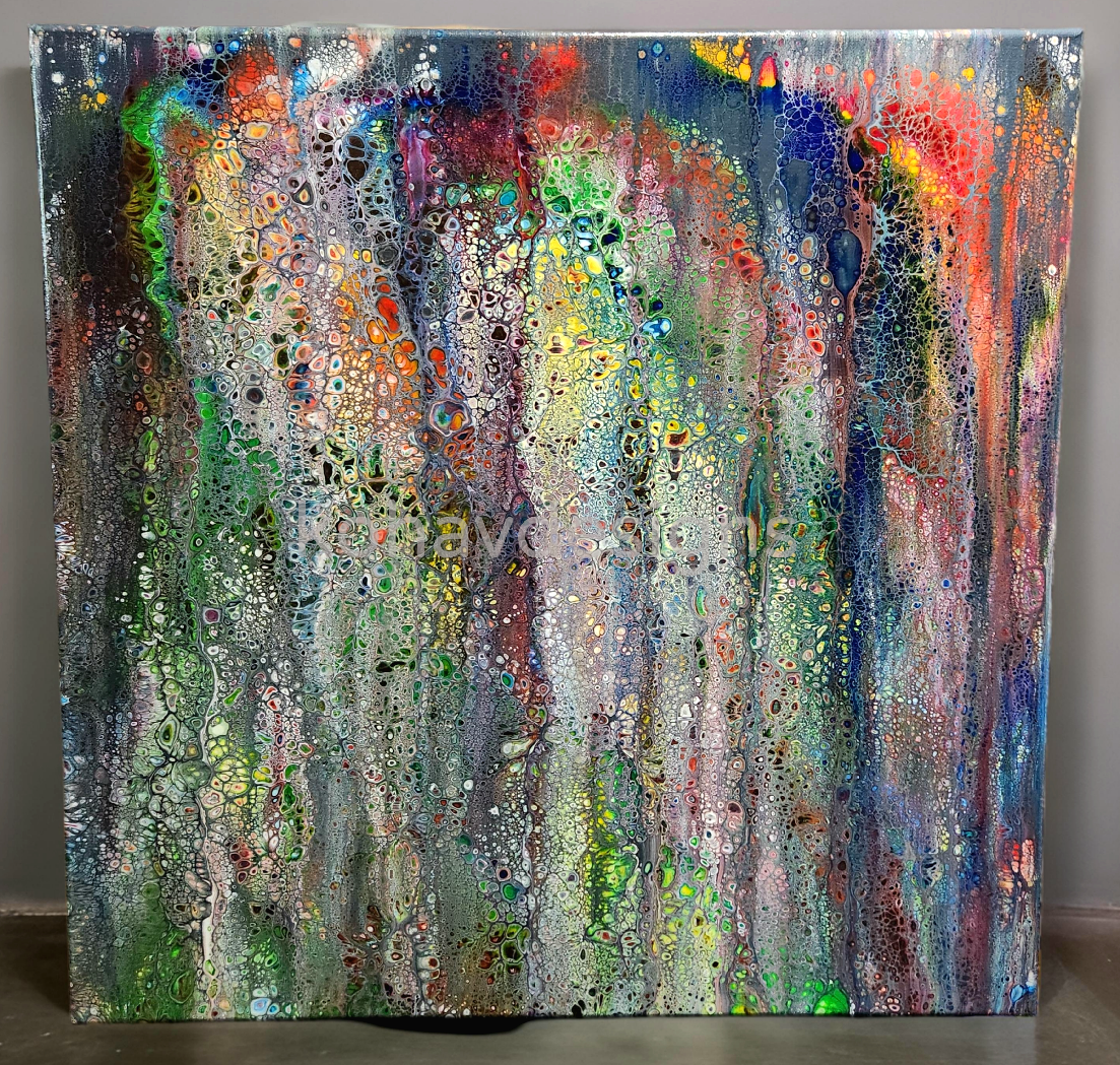 Abstract Acrylic Multicolor Artwork