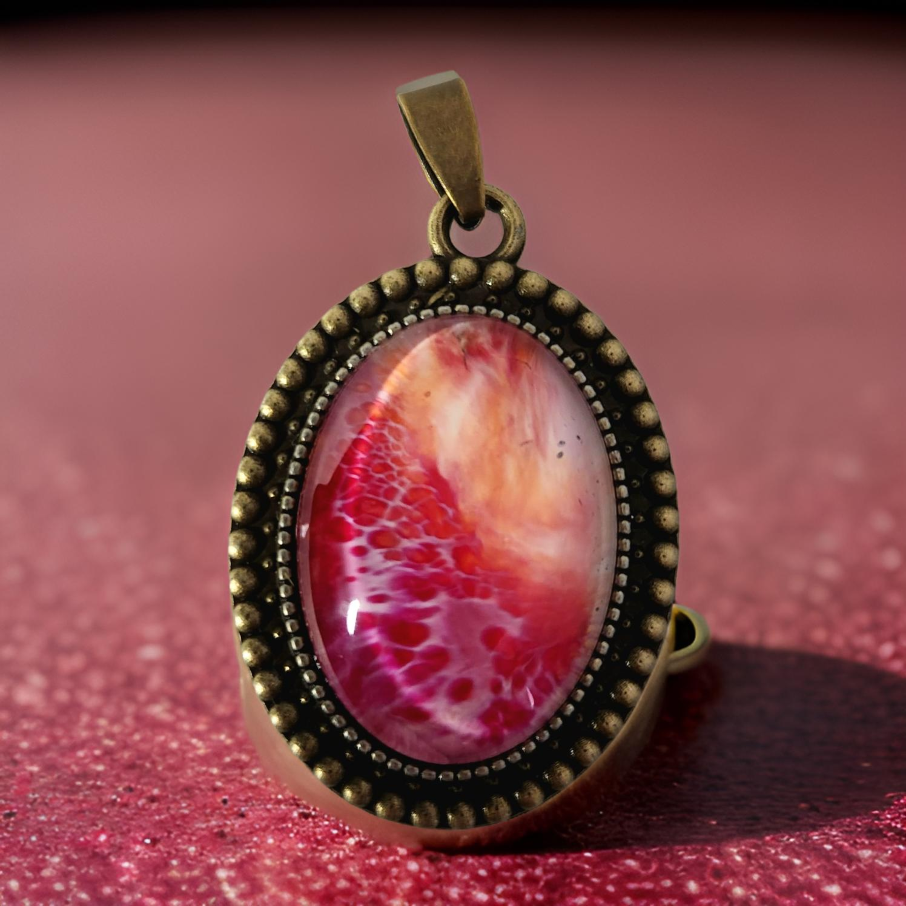 Oval Pendant - 18x25mm Glass Cabochon