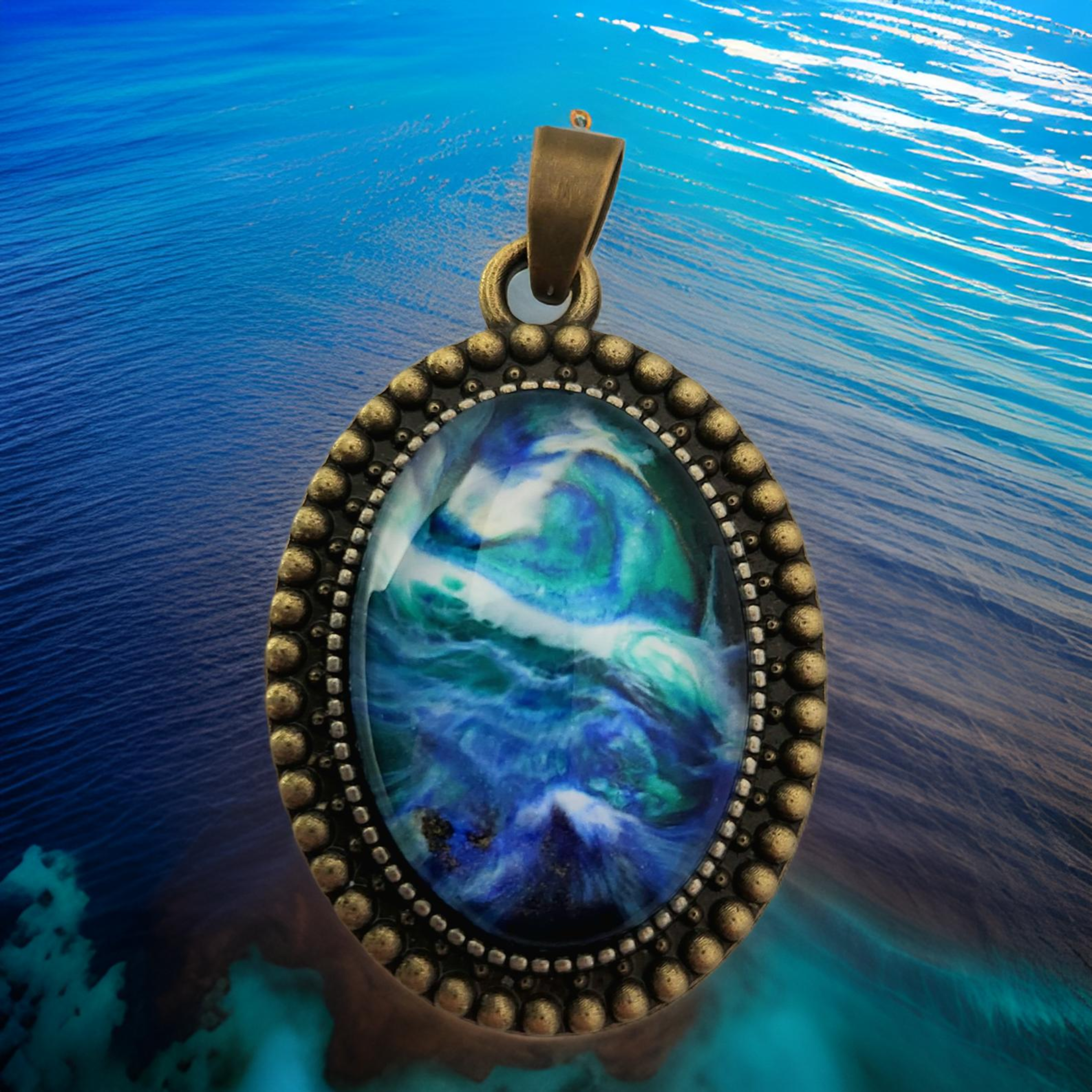 Oval Pendant - 18x25mm Glass Cabochon