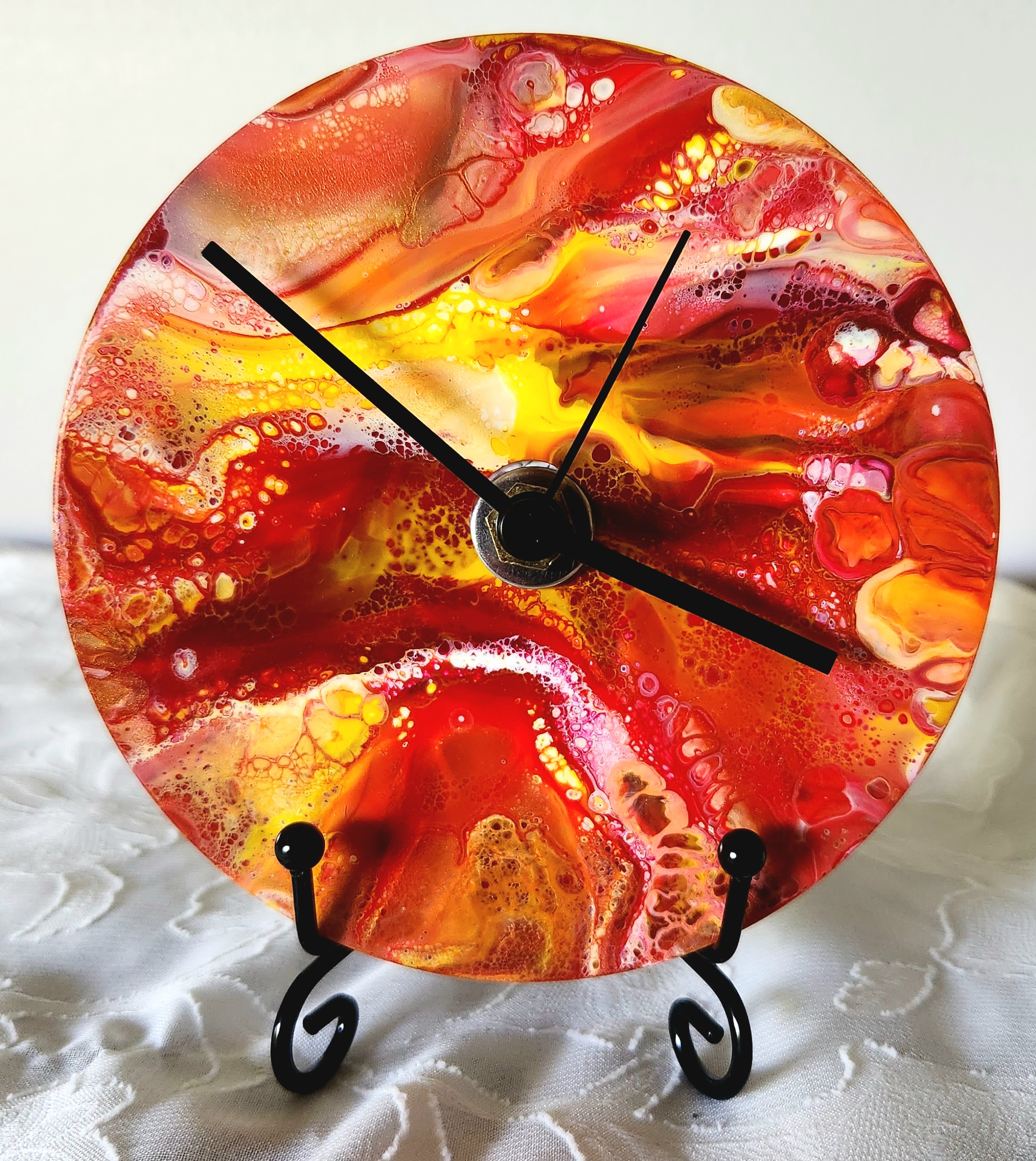 4.75" Decorative Handcrafted Desk Clock