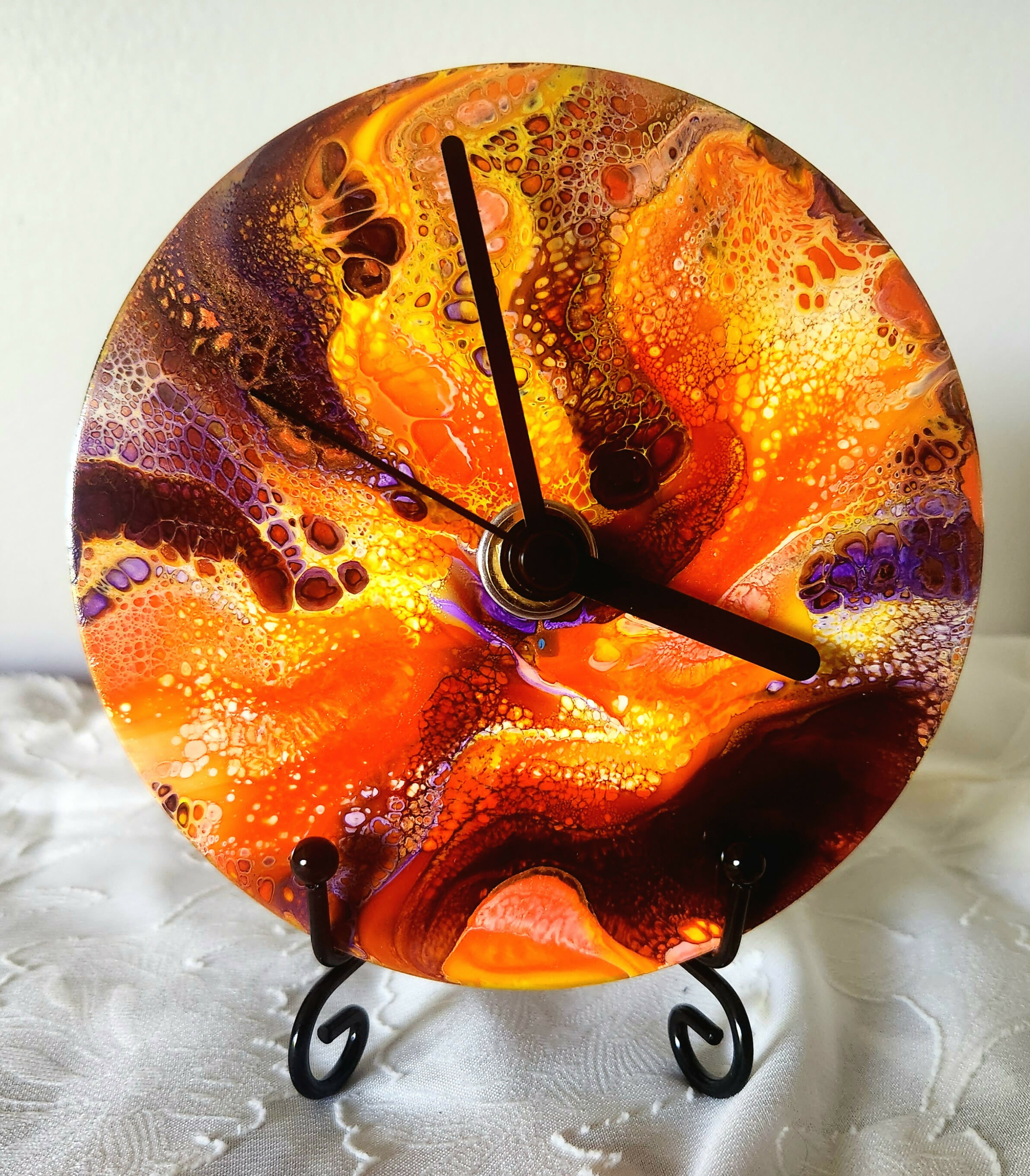 4.75" Decorative Handcrafted Desk Clock