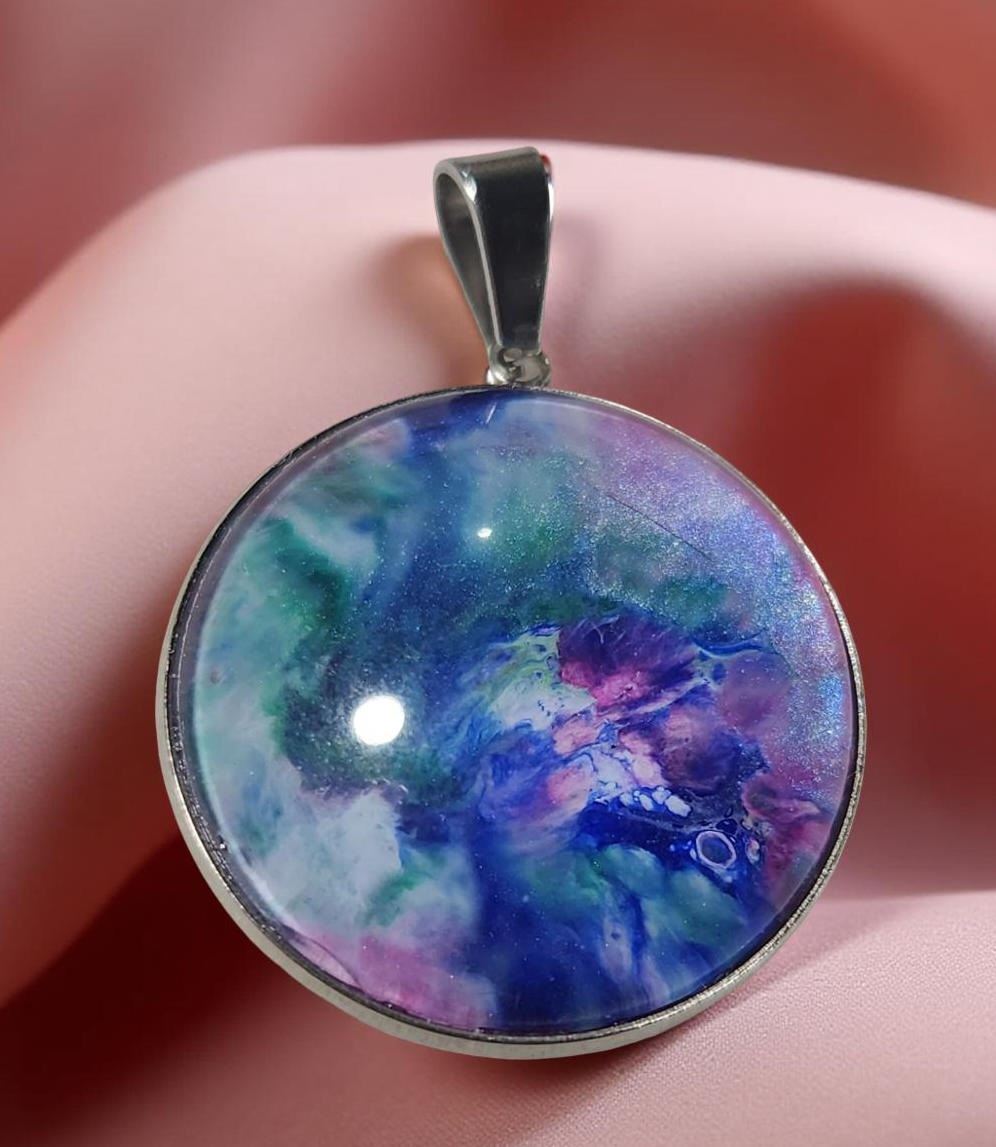Round Pendant - 25mm Glass Cabochon