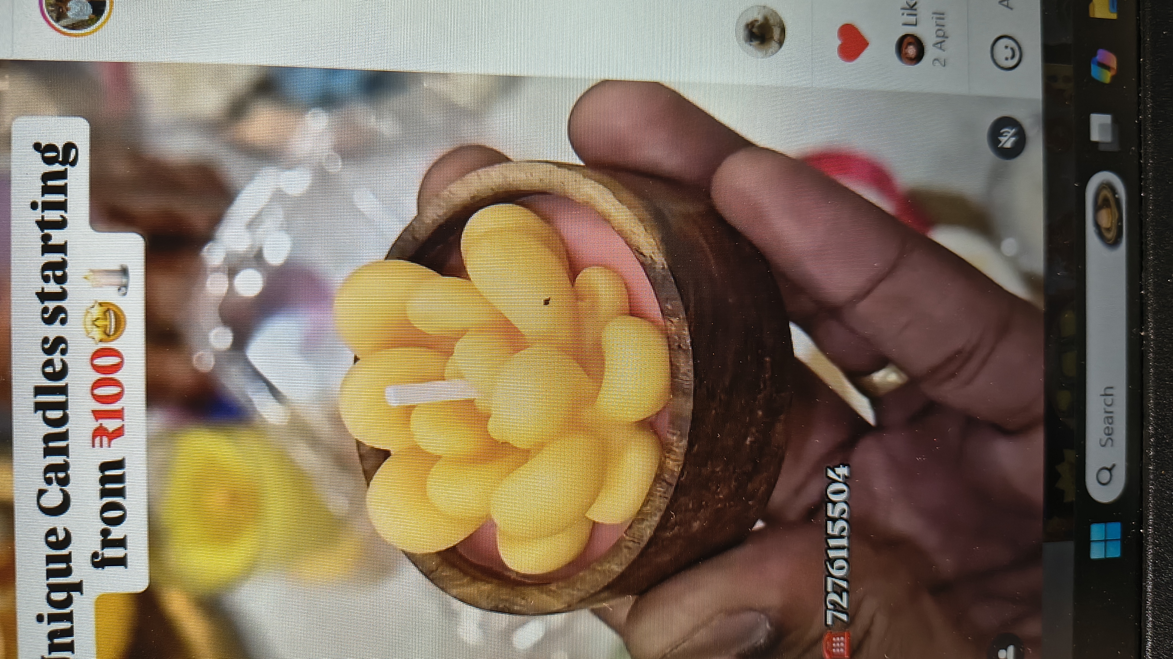 wooden pot with flower
