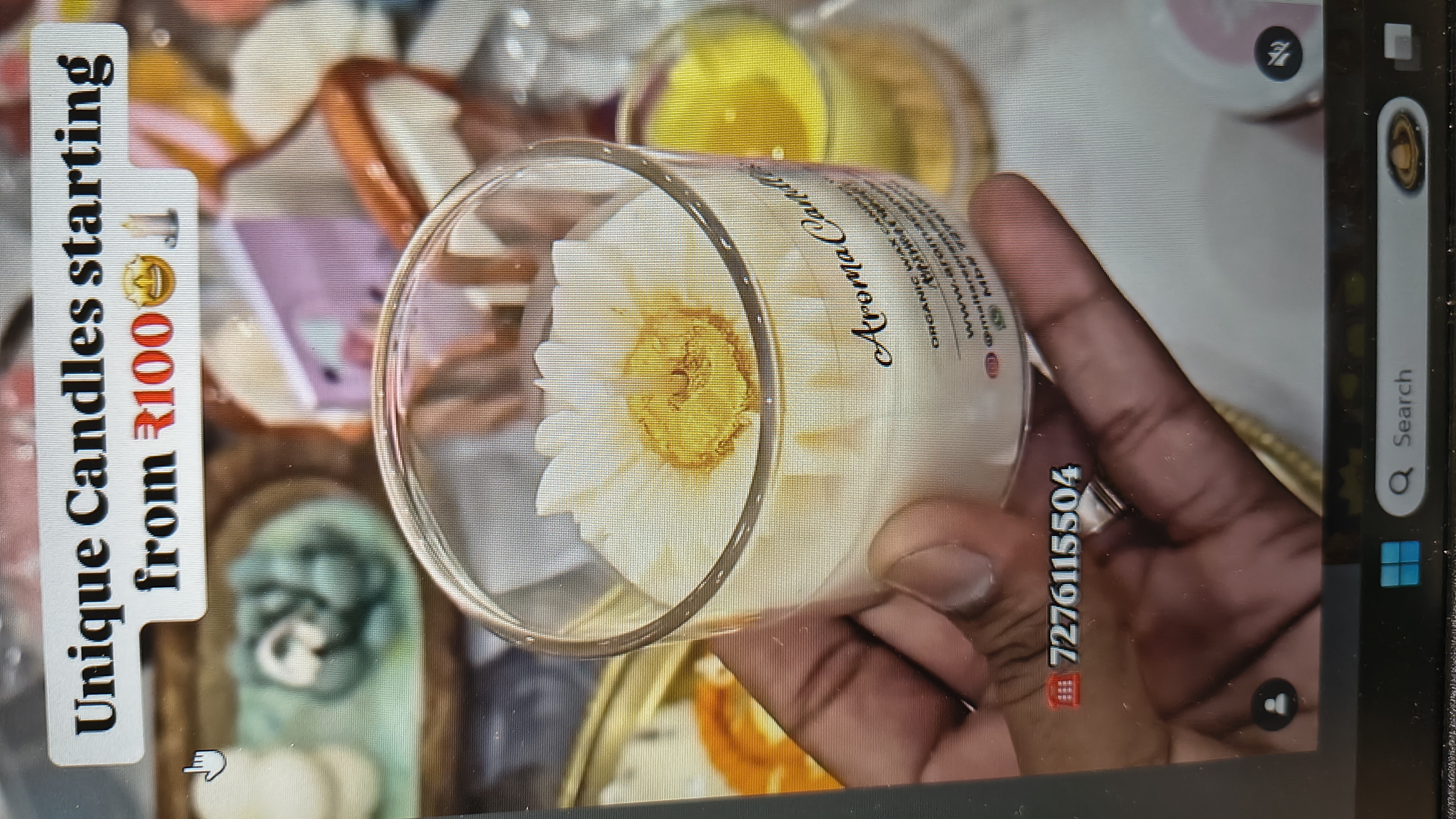 Glass Jar with flower top